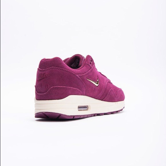 Nike❤️ Air Max 1 Premium Bordeaux Silver Sneakers - Picture 4 of 13